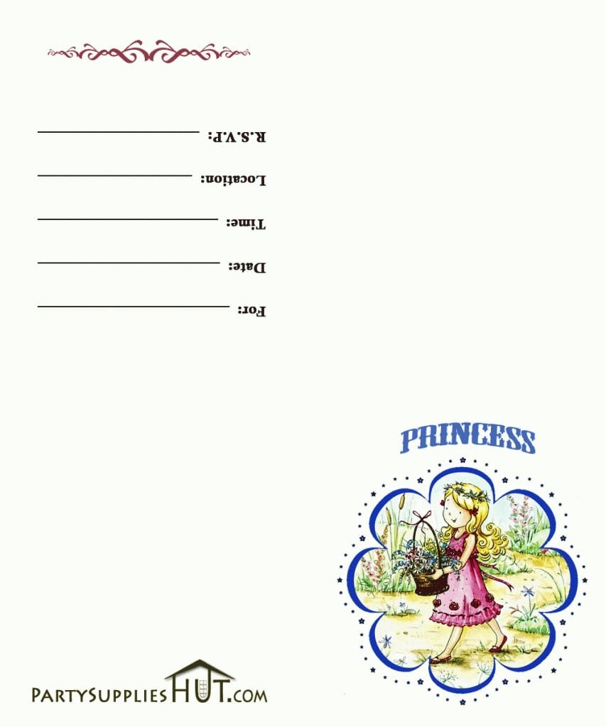 Princess Tea Party Invitations Free Printable