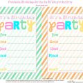 Printable Birthday Party Invitation