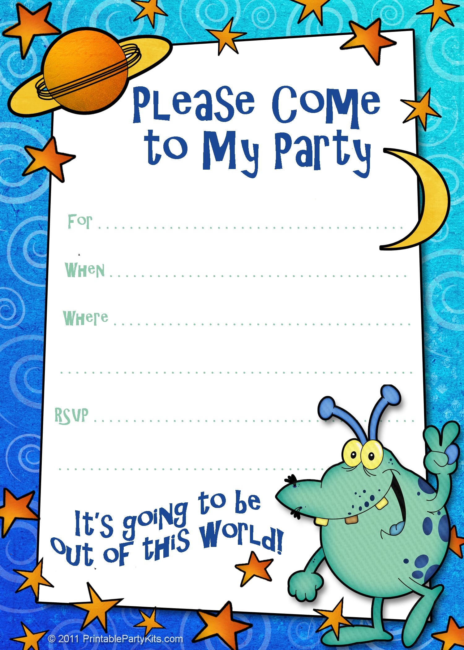 Printable Child Party Invitations