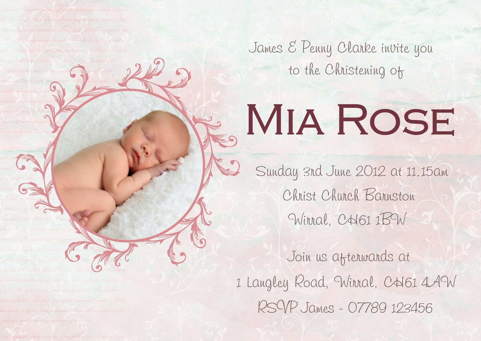 Printable Christening Invitations For Baby