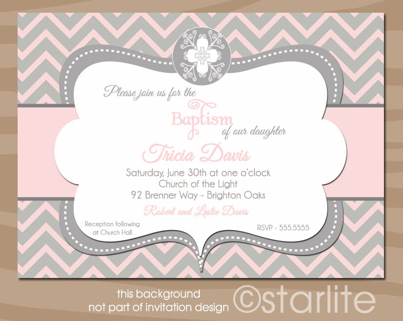 Printable Invitation For Baptisim
