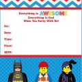 Printable Lego Birthday Invitation