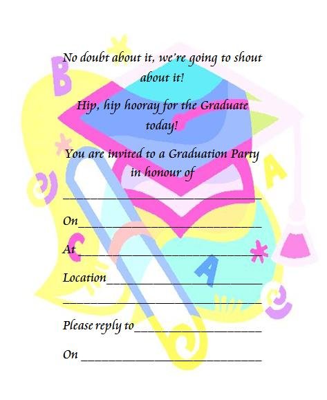 Printable Preschool Graduation Invitation Template