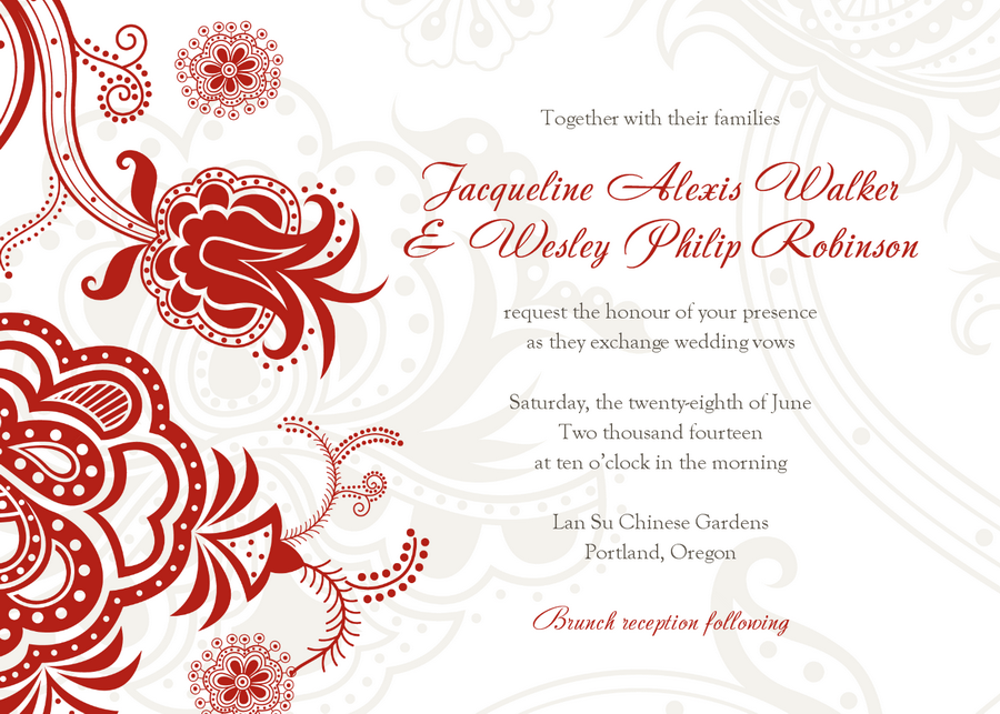 Printable Wedding Invitation Templates For Word