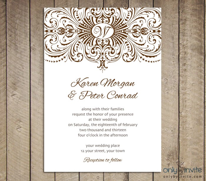Printable Wedding Invitation Templates Free Download