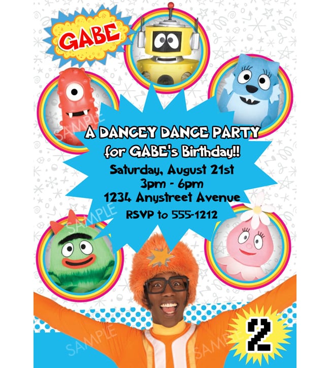 Printable Yo Gabba Gabba Invitation