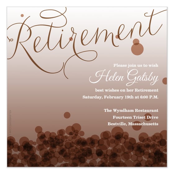 Retirement Party Invitation Card Templates