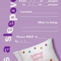 Slumber Party Invitation Printable
