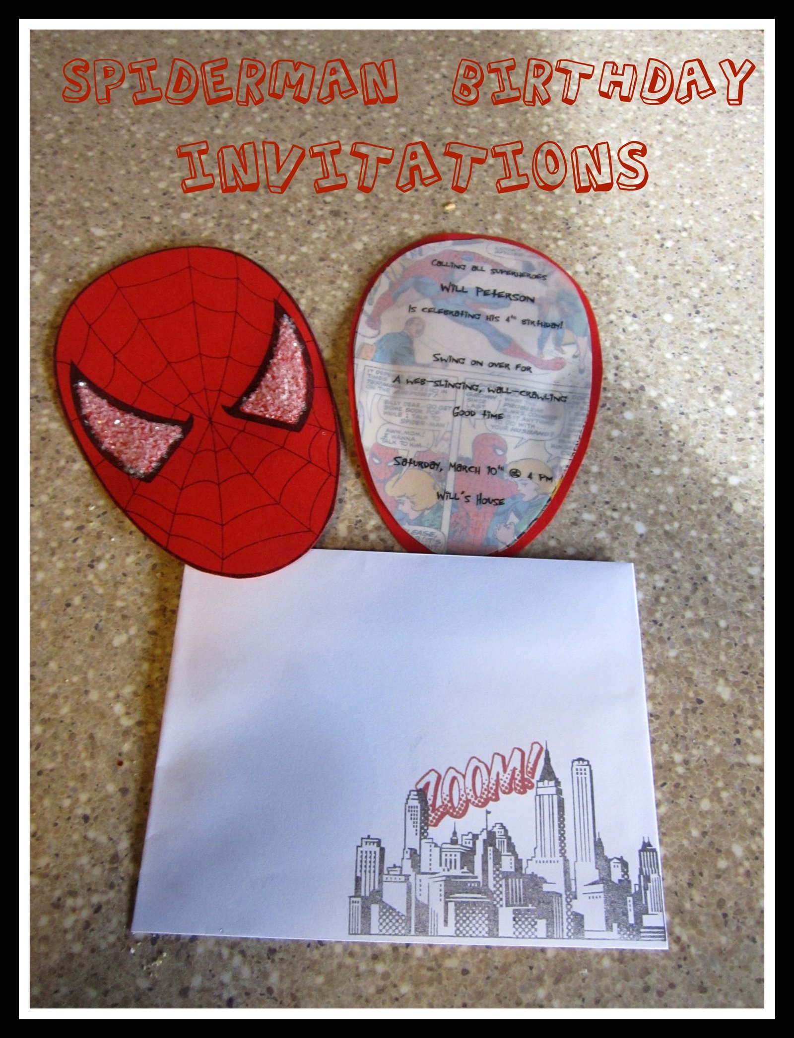 Spiderman Birthday Party Invitations