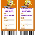 Spongebob Birthday Party Invitation Template Free Printable