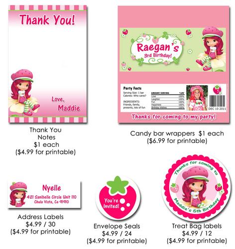 Strawberry Shortcake Printable Invitation Free