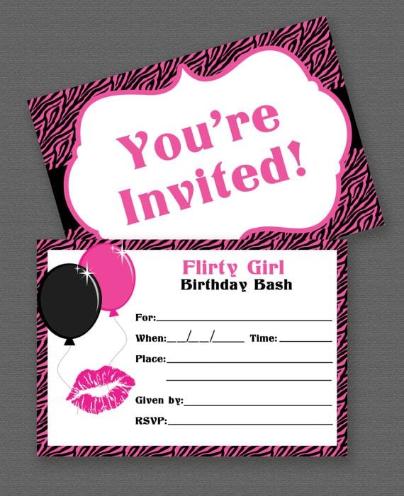Teenage Birthday Invitation Templates