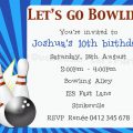 10 Pin Bowling Invitation Free
