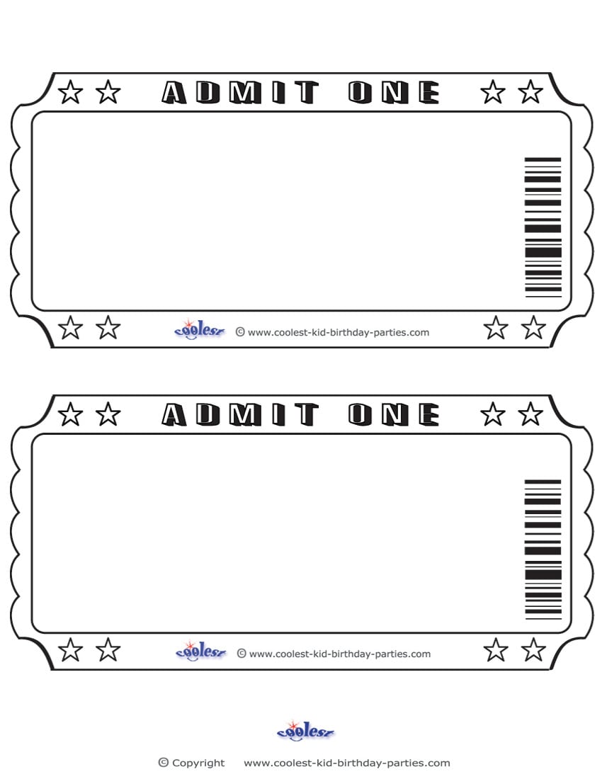 Ticket Birthday Invitation Template Free