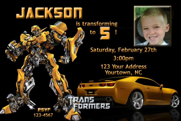 Transformer Party Invitation