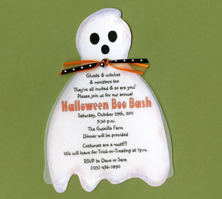 1st Birthday Halloween Invitation Wording
