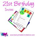21st Invitation Free Printable