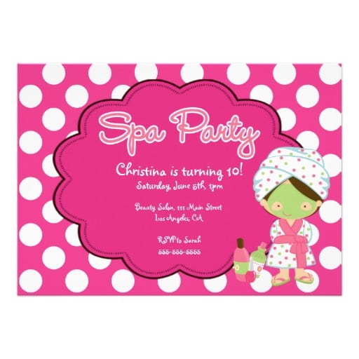 39;s Spa Party Invitations 39;s Spa Party Invitations