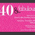 40th Birthday Invitation Free Printable