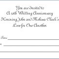 50th Wedding Anniversary Invitation Free Template