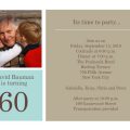 Template For 60th Birthday Party Invitation