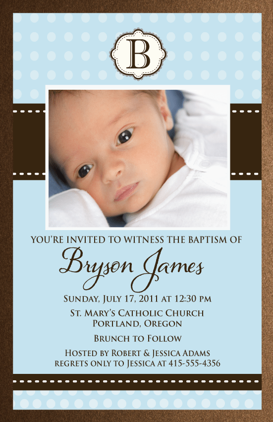 Baby Baptism Invitation Templates