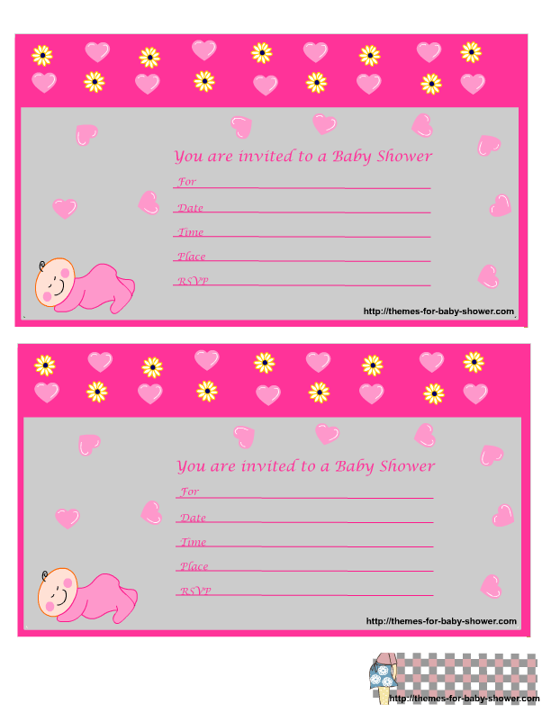 Baby Girl Shower Invitations Free Printable