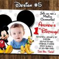 Mickey Mouse First Birthday Printable Invitation