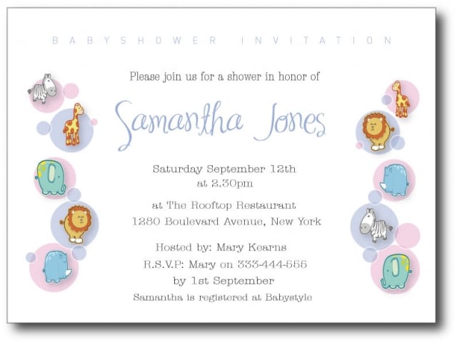 Baby Shower Invitation Cards Wordings