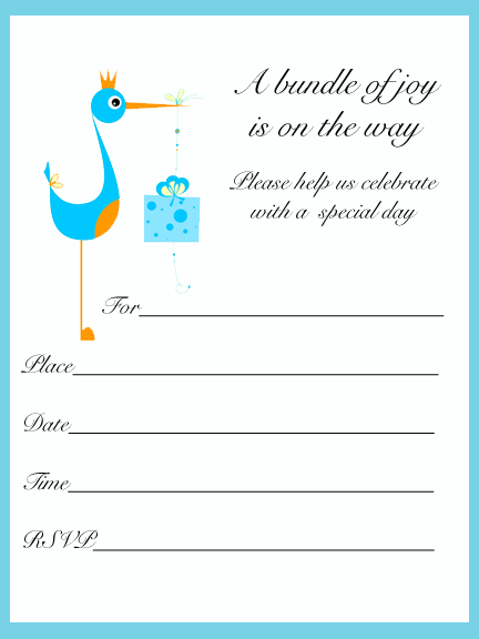 Baby Shower Invitation Printable