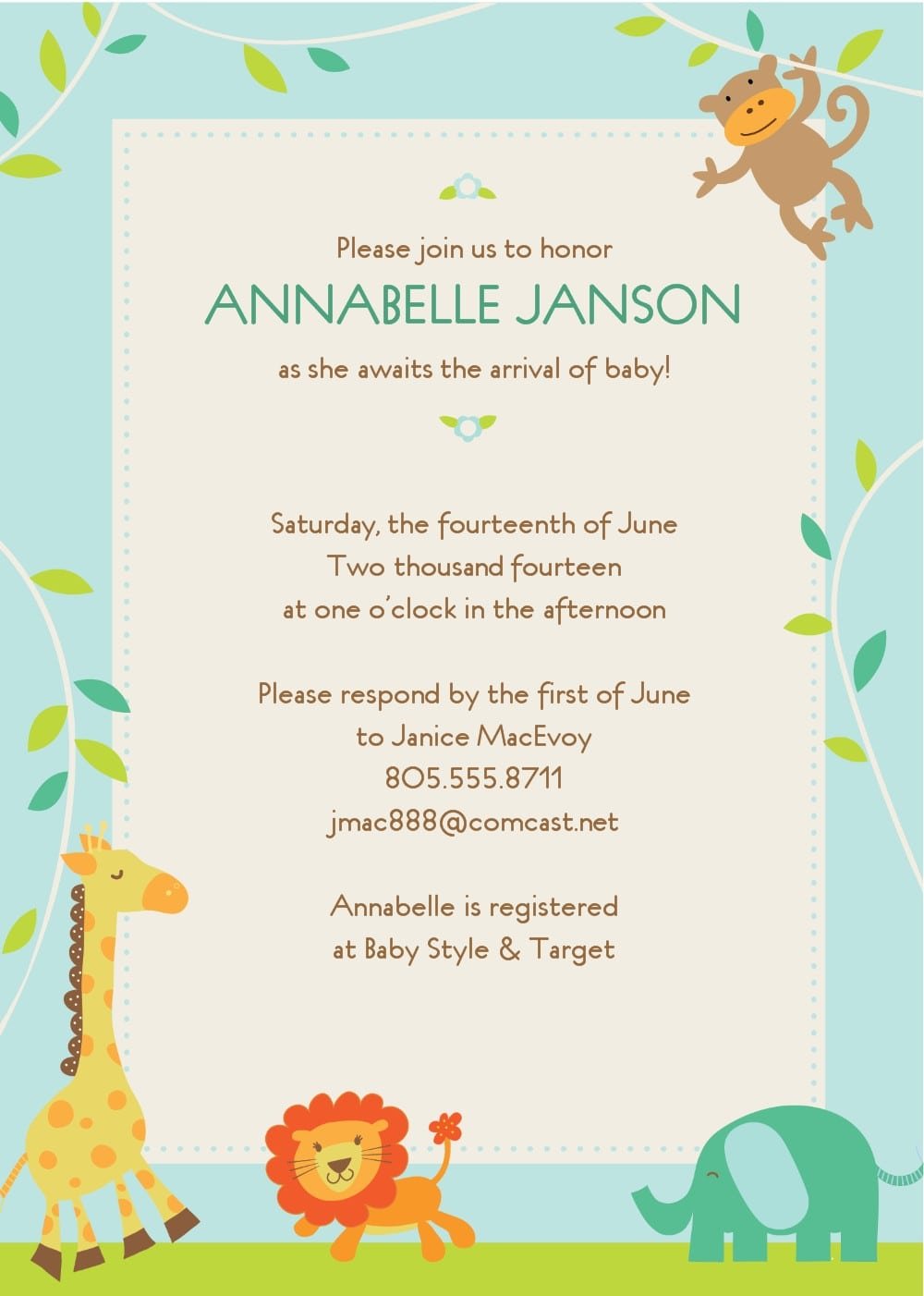 Baby Shower Invitation Templates Free Downloads