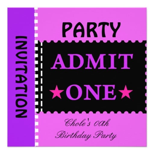 Birthday Invitation Cards For Teenagers