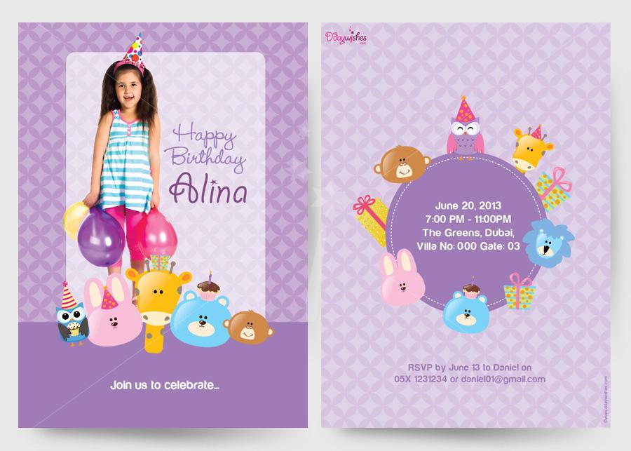 Birthday Party Invitation In Dubai