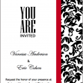 Blank Red Wedding Invitation Template