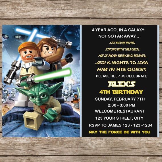 Email Invitation Star Wars Lego