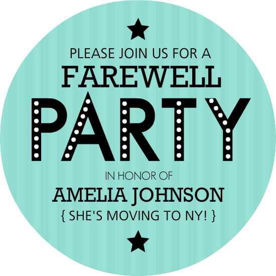 Farewell Party Invitation Card Template
