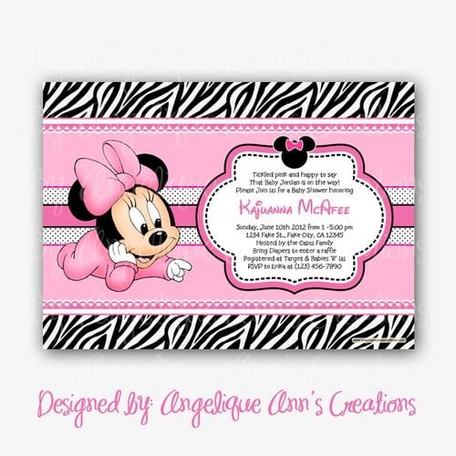 Free Baby Minnie Mouse Baby Shower Invitations