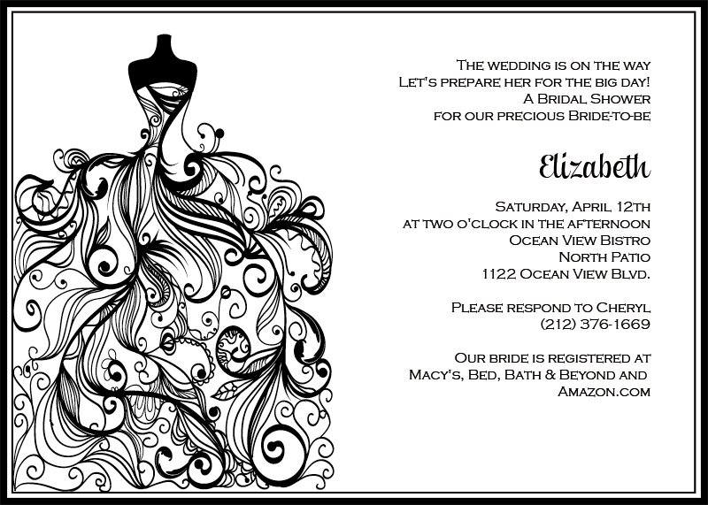 Free Black And White Printable Wedding Invitations Free Black And White Printable Wedding Invitations