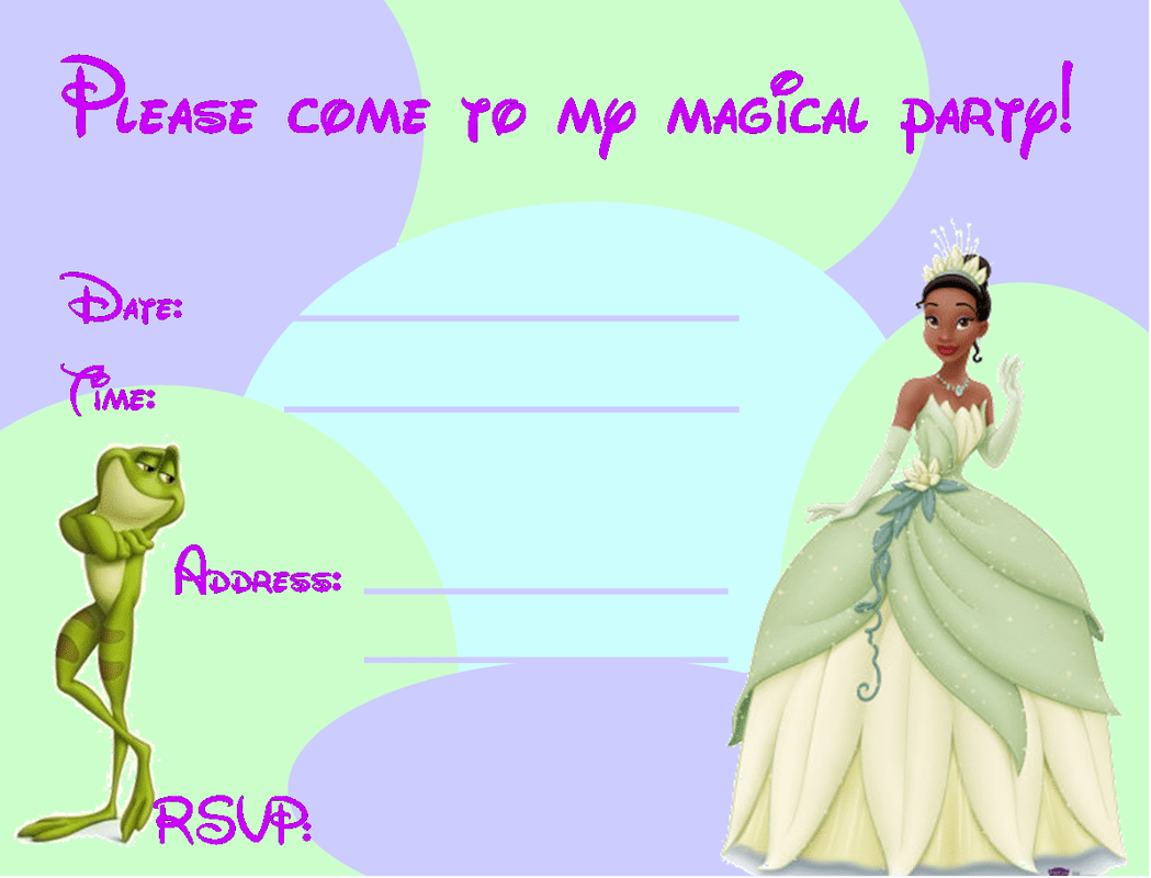 free-princess-and-the-frog-party-invitation-printable