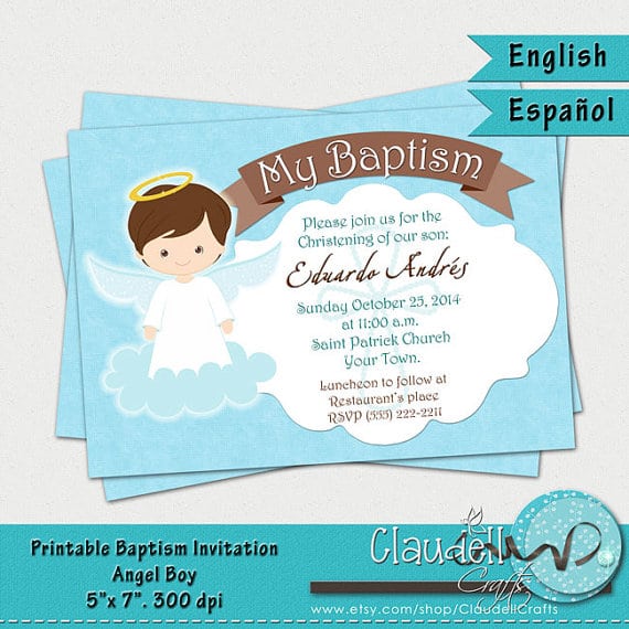 Free Printable Baptism Invitation Card