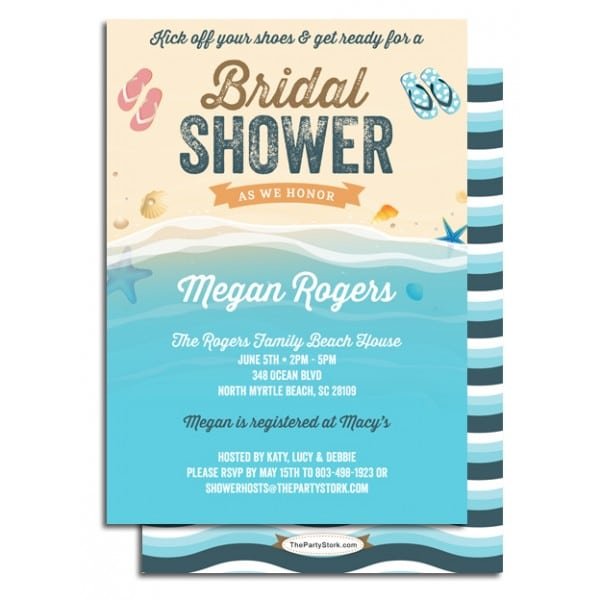 Free Printable Beach Bridal Shower Invitations