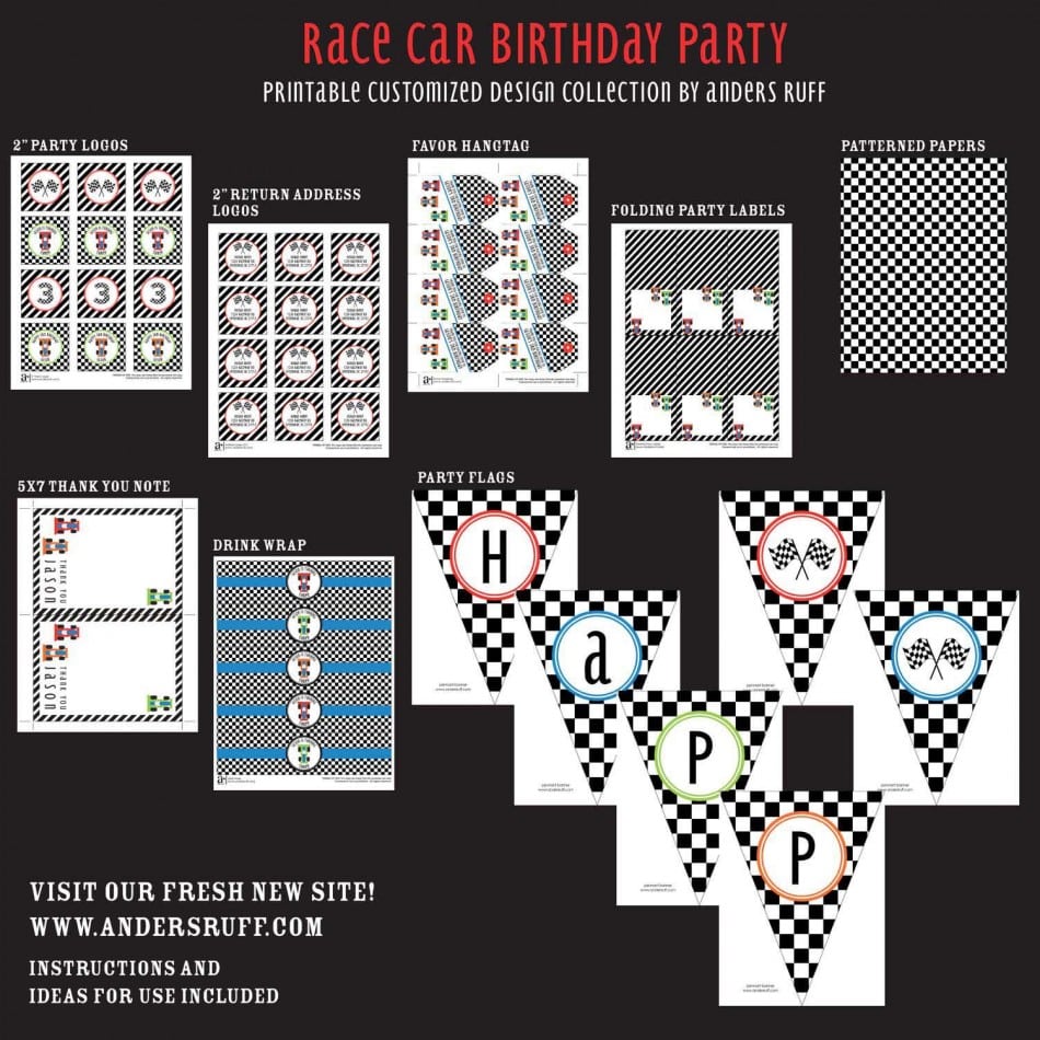 Free Race Car Invitation Printables