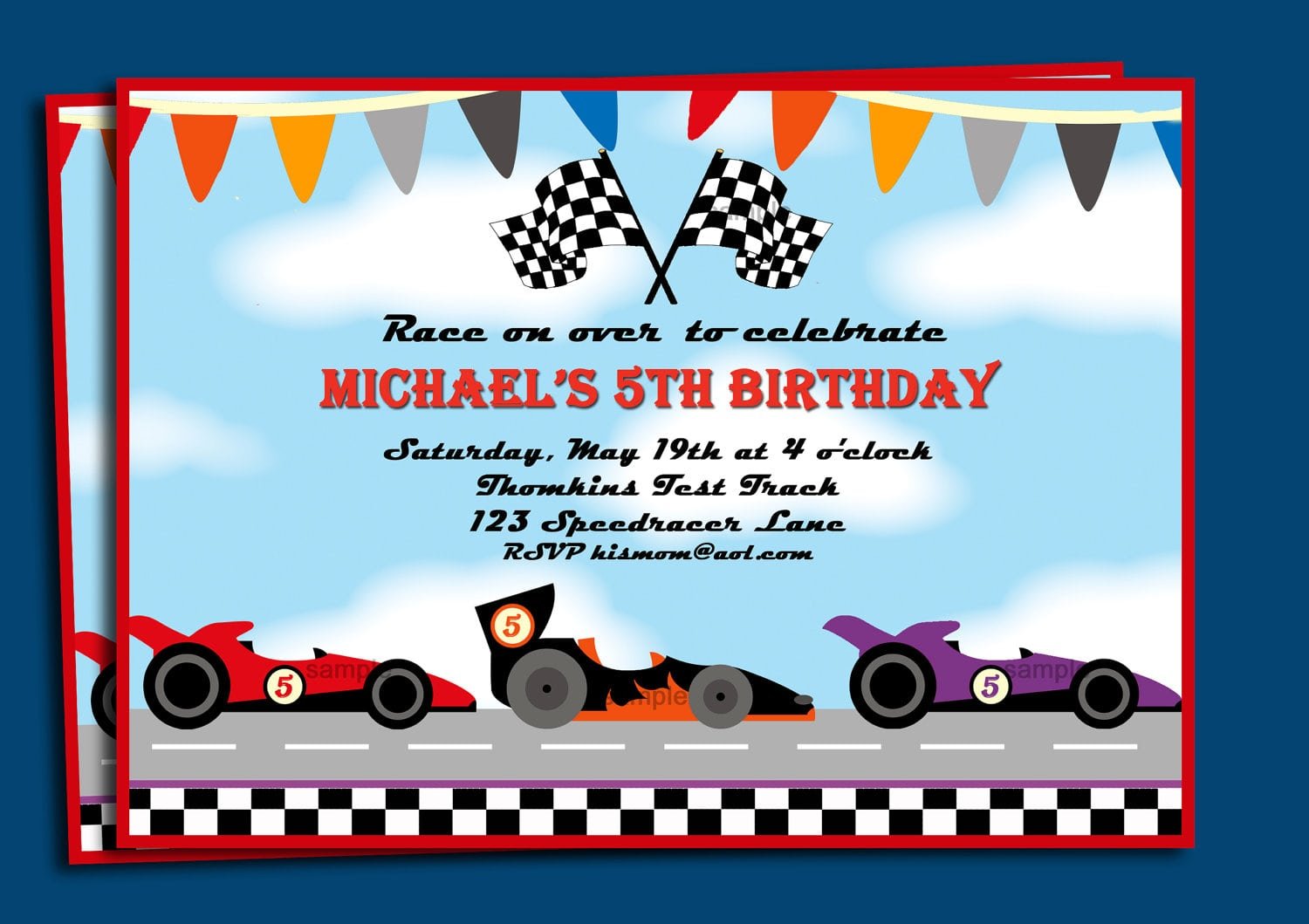 Free Race Car Invitations Printable