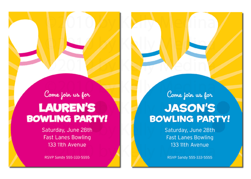 Free Samples Of Bowling Birthday Invitation