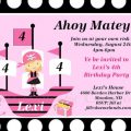 Girl Pirate Invitation Printable