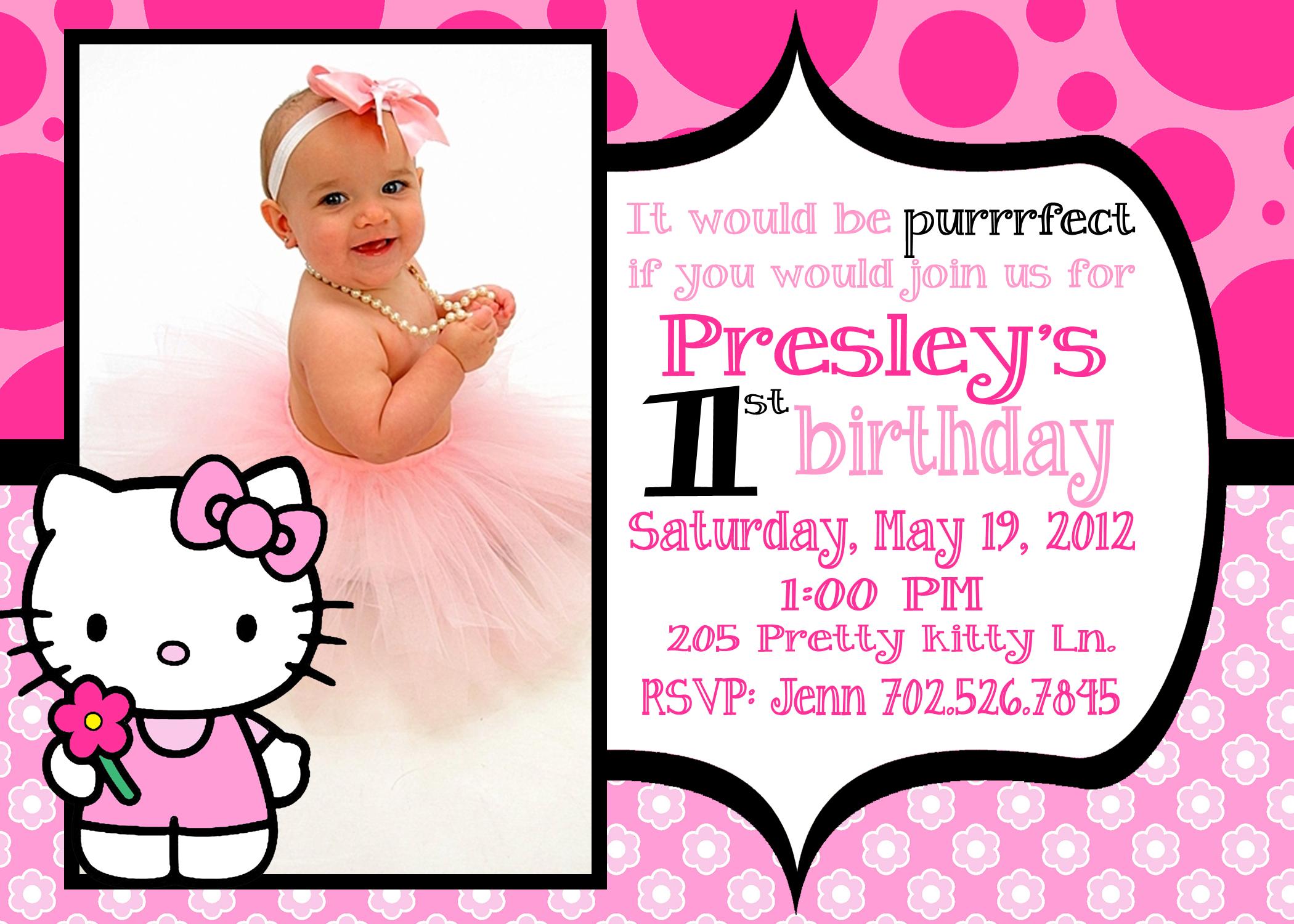 Hello Kitty Invitation Images