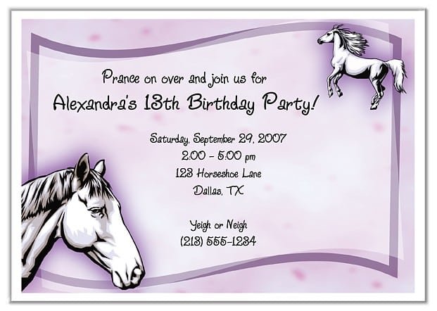 Horse Party Invitation
