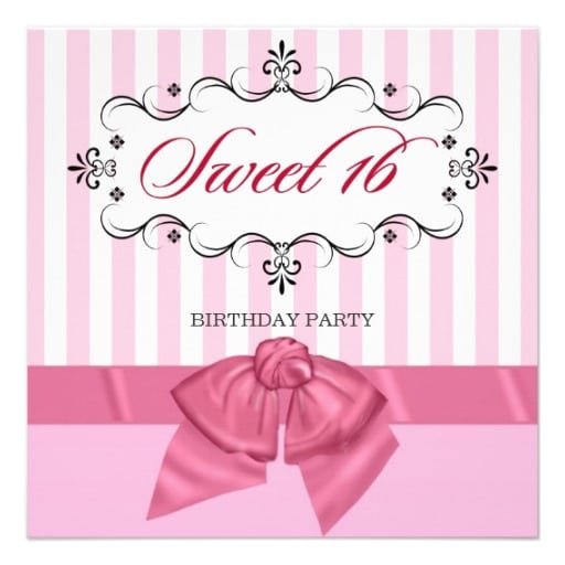 Invitation Cards For Sweet 16 Birthday