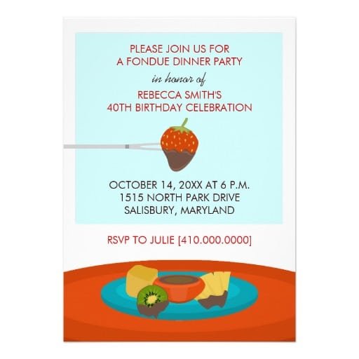 Invitation For Birthday Dinner