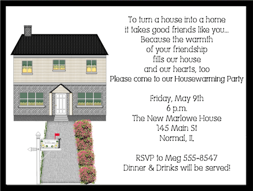 Invitation Template For Housewarming